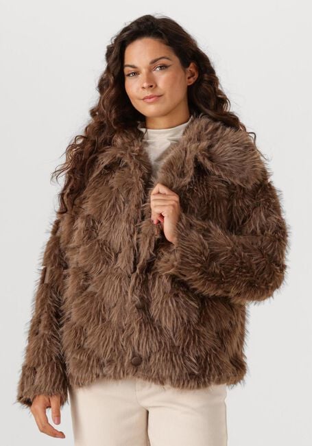 Bruine AIMEE THE LABEL Faux fur jas WILLEM - large