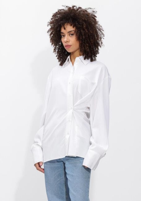 Witte OLAF HUSSEIN Blouses DRAPEY ASYMMETRIC SHIRT - large
