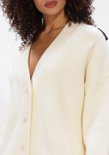 Ecru ALIX THE LABEL Vest LADIES KNITTED HEAVY CARDIGAN - large