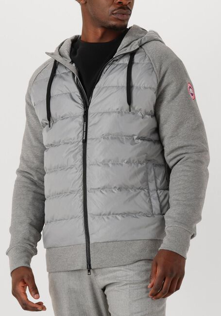 Grijze CANADA GOOSE Gewatteerde jas HYBRIDGE HURON FULL ZIP HOODY - large