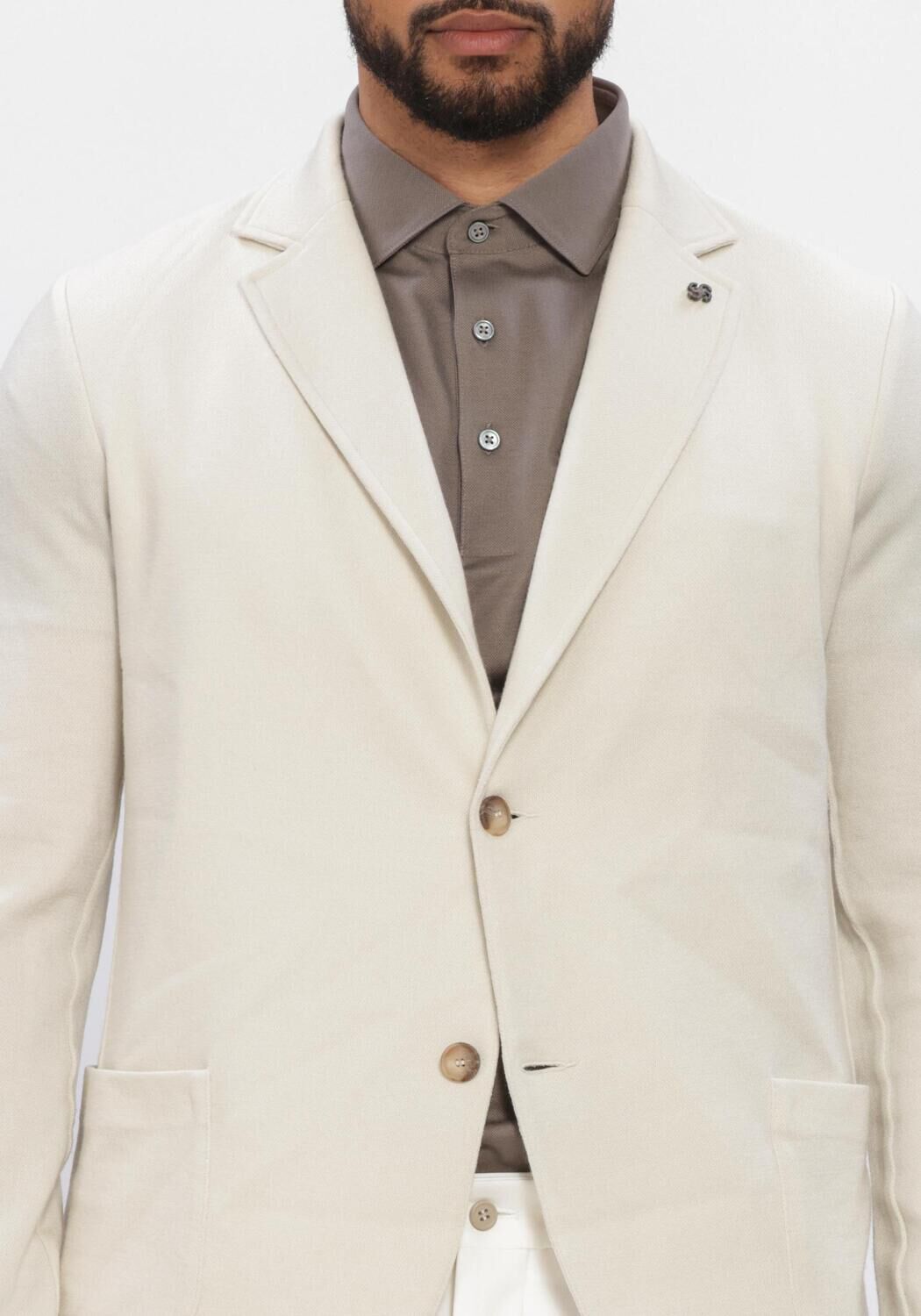 Ecru GRAN SASSO Colberts JACKET C/LOGO - large