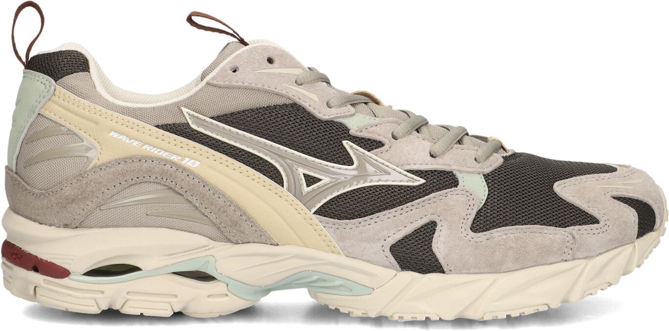 Mizuno Lage Sneakers Heren Wave Rider 10 Premium Heren, Maat: 42, Materiaal: Suède, Kleur: Beige