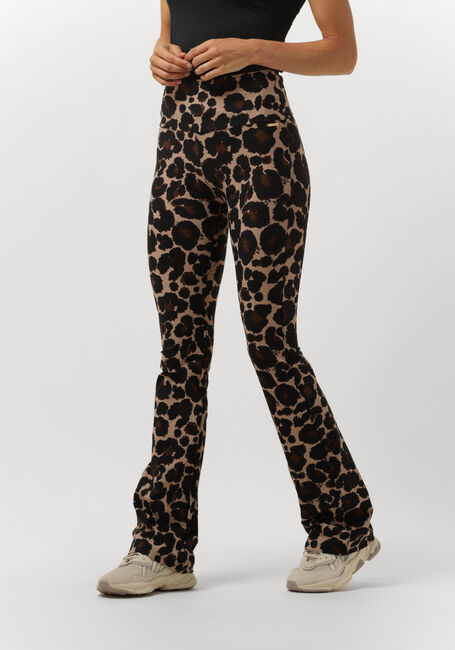 Bruine DEBLON SPORTS Flared broek CELINE FLARED LEGGINGS - large