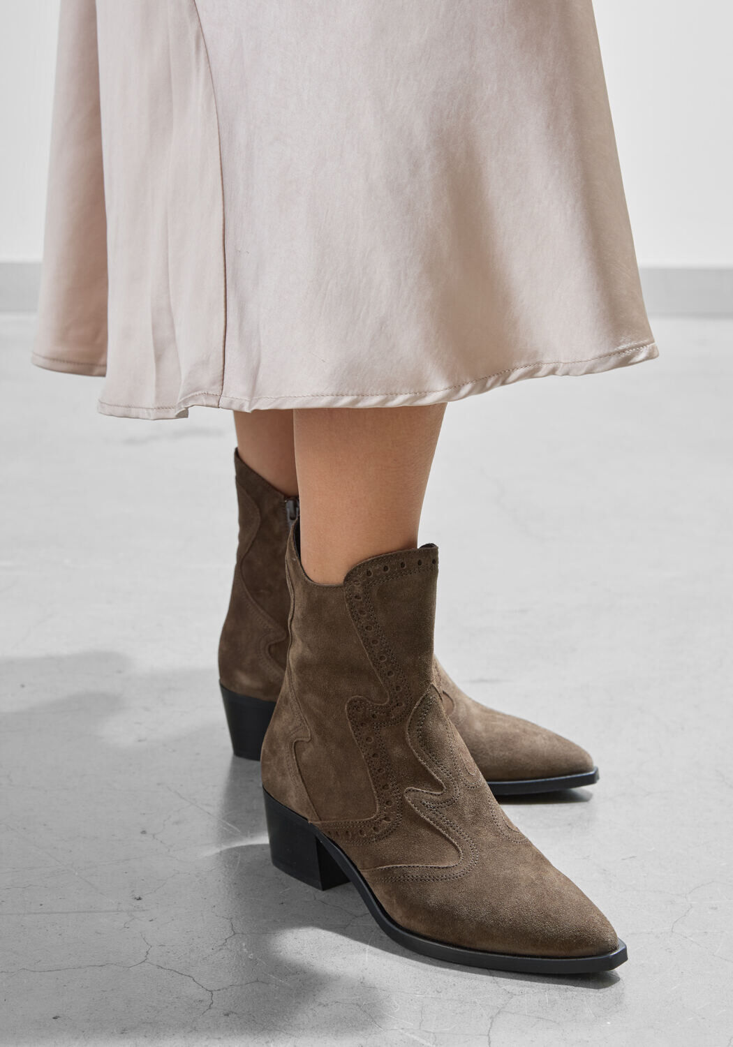 Taupe VIA VAI Enkellaarsjes SHELLY COOP - large