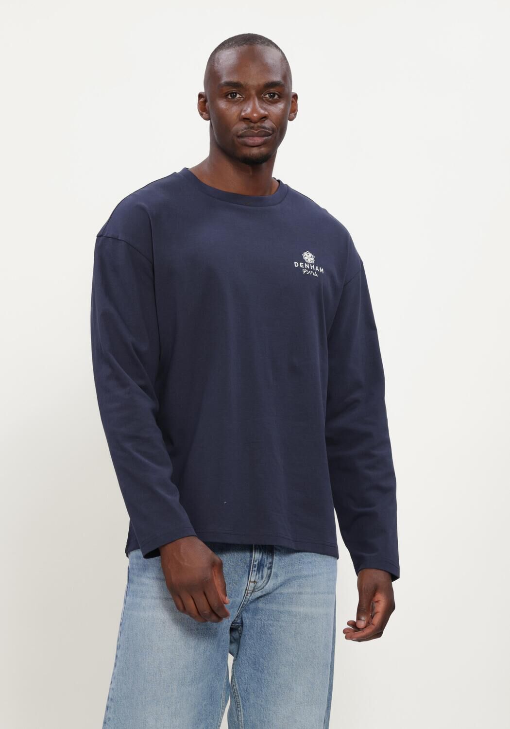 Donkerblauwe DENHAM T-shirt TSUBAKI - large