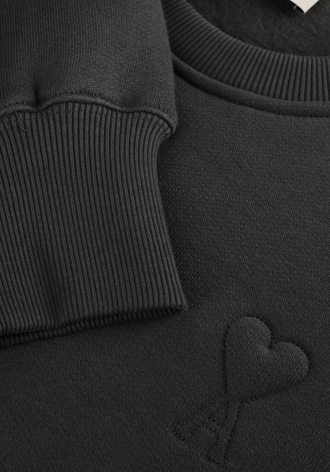 Donkergrijze AMI PARIS Trui EMBOSSED SWEATSHIRT - large