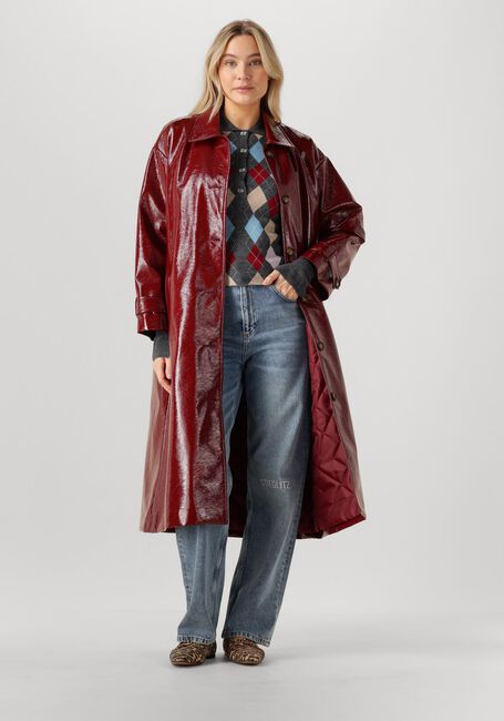 Bordeaux MON FRAC Mantel COAT LONG CRAQUELE - large