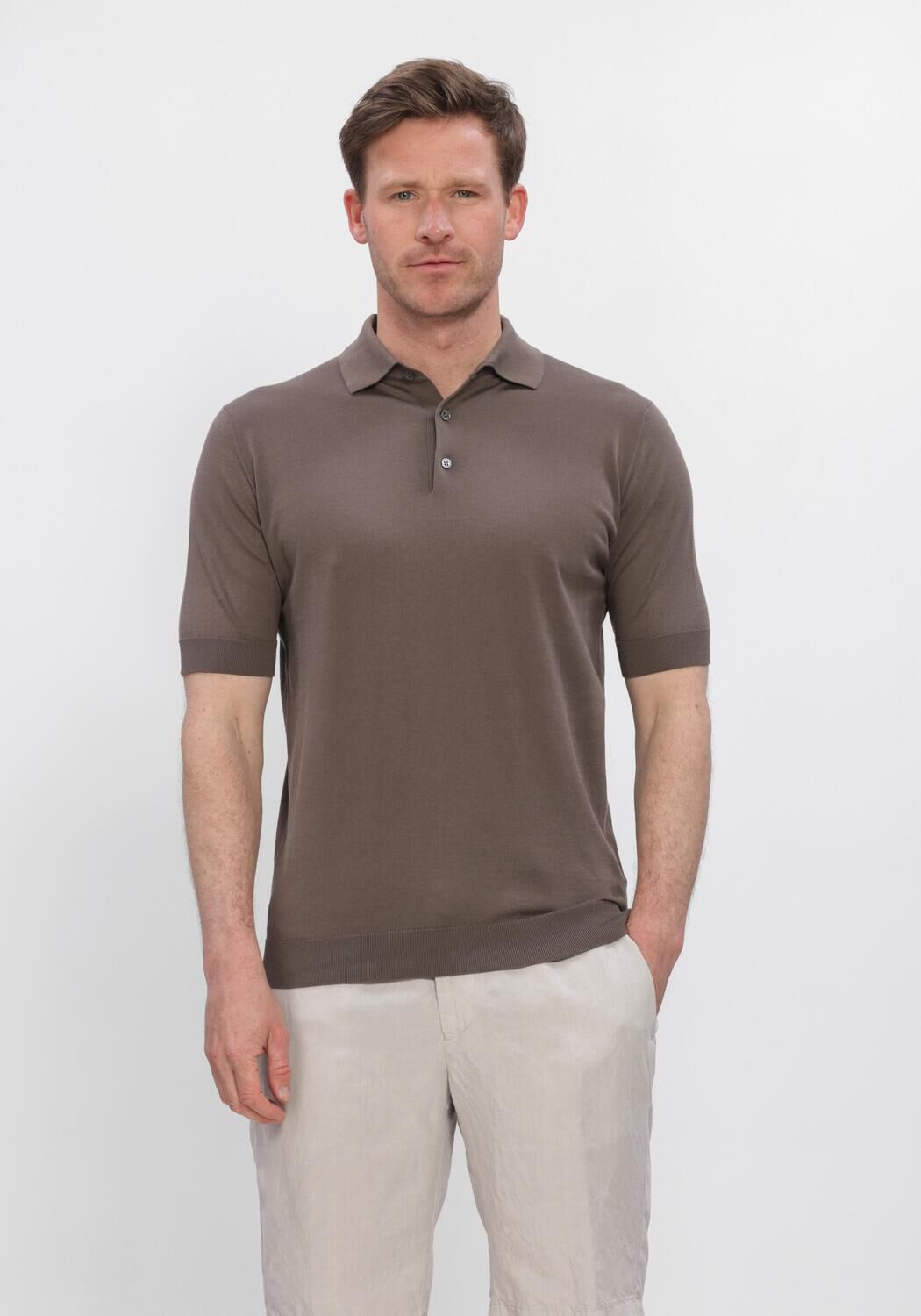 Taupe FILIPPO DE LAURENTIIS Polo POLO MC - large