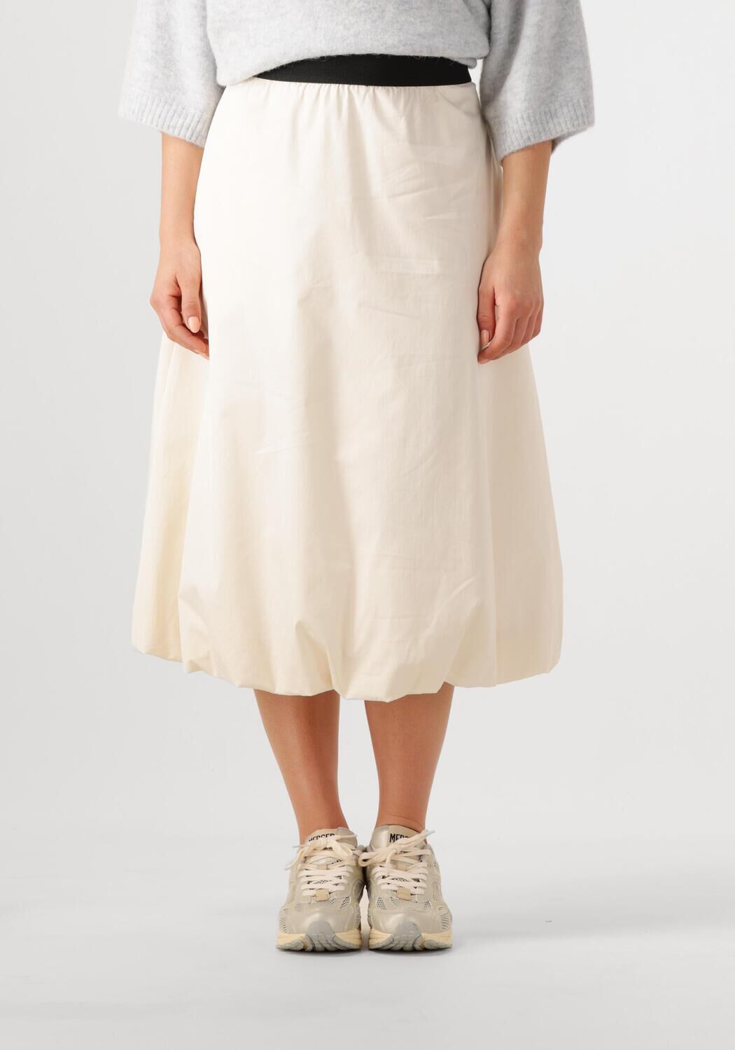 Co'Couture Midirok Dames Poppycc Balloon Skirt, Maat: L, Kleur: Creme