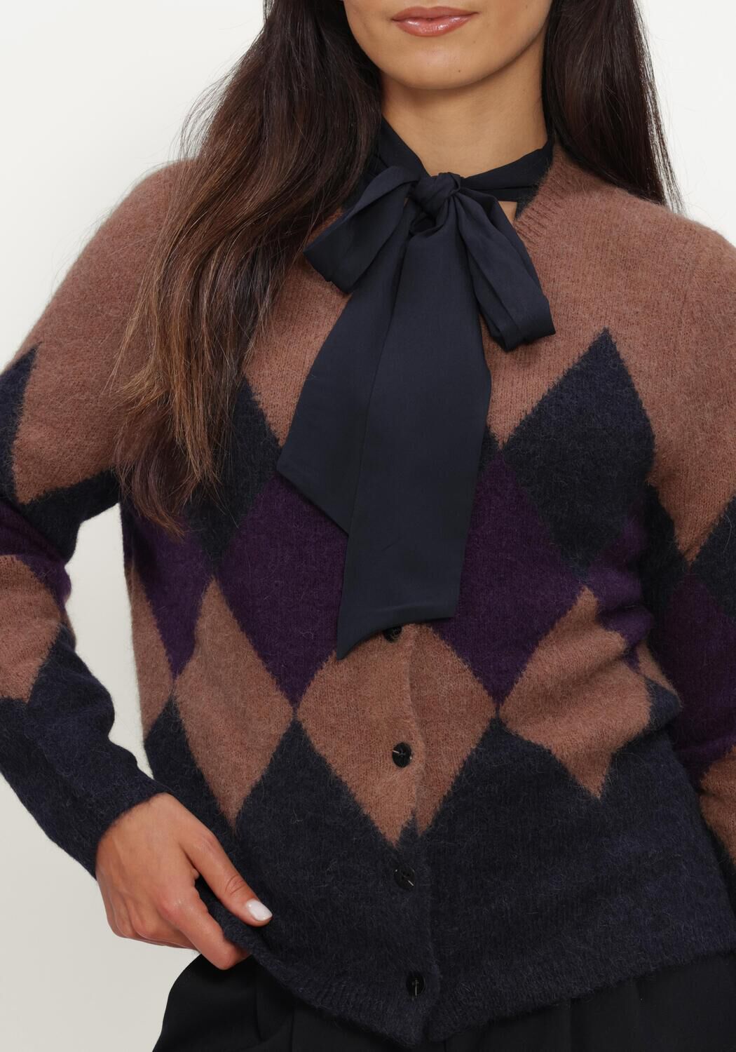 Multi LUISA CERANO Vest CARDIGAN MIT MUSTER - large