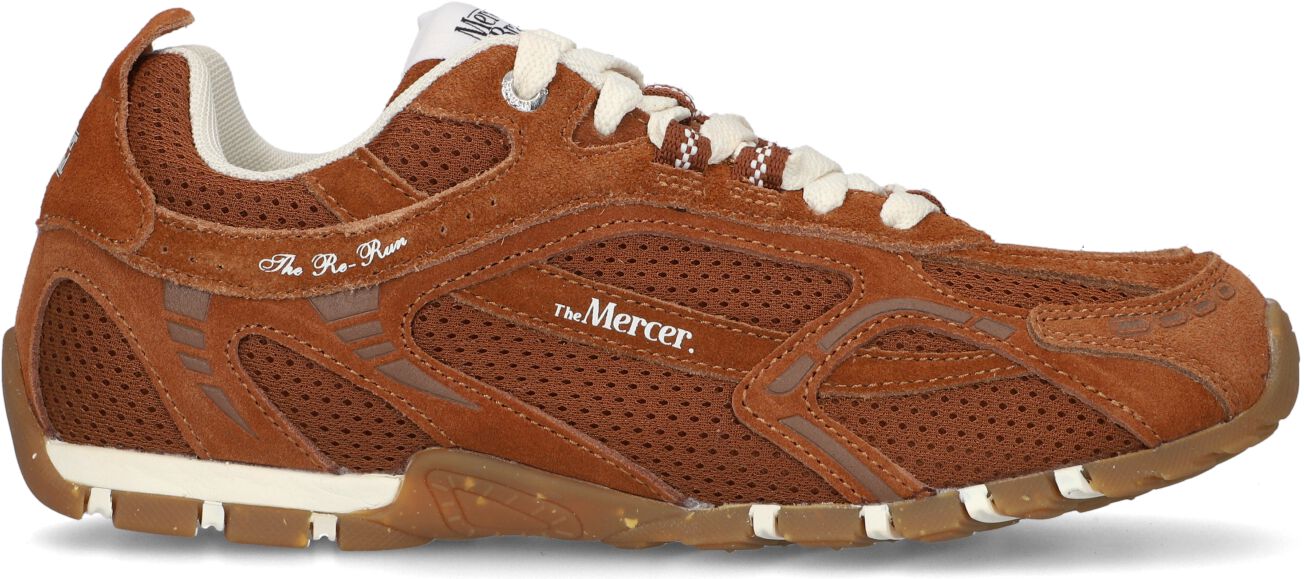 Mercer Amsterdam Lage Sneakers Dames The Re-run Drive, Maat: 37, Materiaal: Suède, Kleur: Bruin afbeelding 1