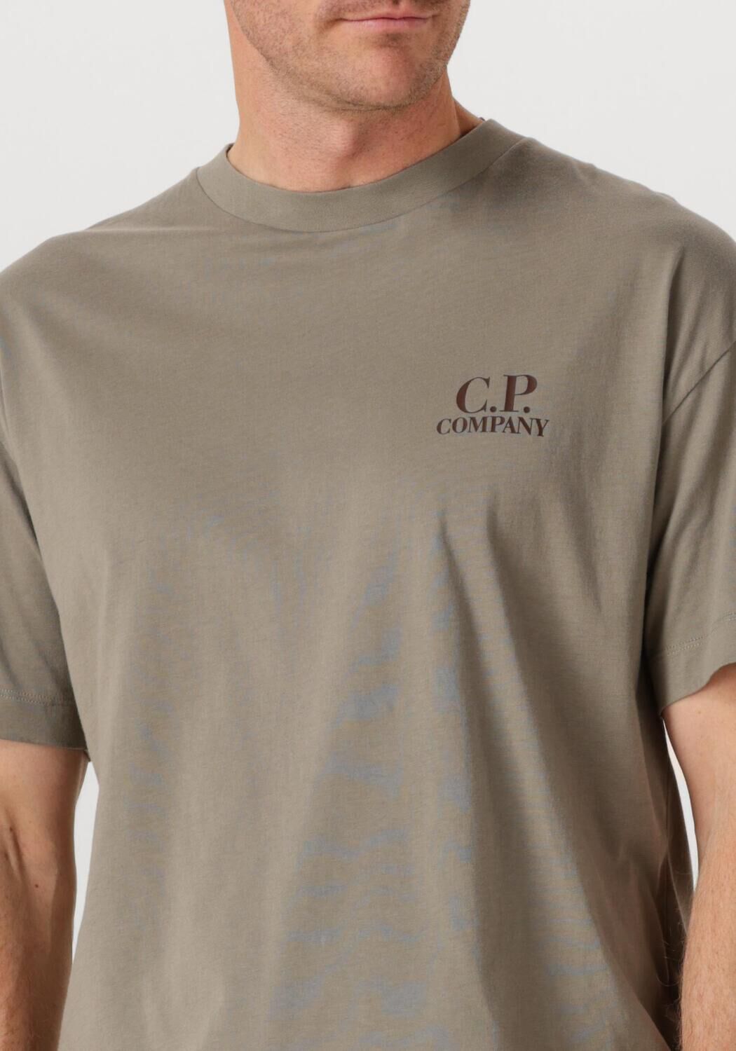 Khaki CP COMPANY T-shirt T SHIRTS SHORT SLEEVE IN JERSEY 30/1 - large