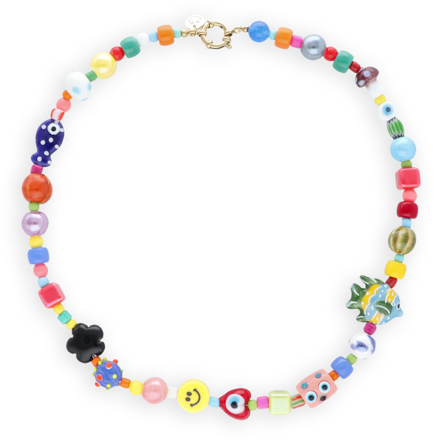 Bonnie Studios Ketting Dames Funky Bead Necklace, Materiaal: Kunststof afbeelding 1