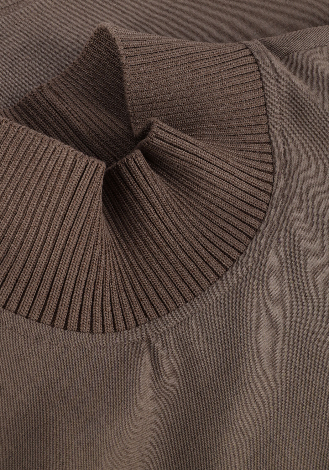 Taupe CO'COUTURE Spencer VIDACC RIB TURTLENECK VEST - large