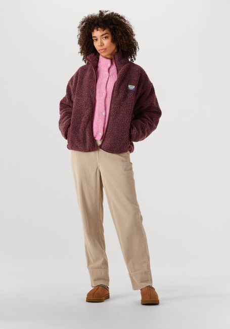 Bordeaux AMERICAN VINTAGE Faux fur jas HOKTOWN WOMAN - large