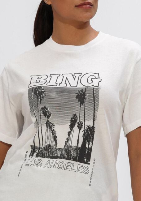 Witte ANINE BING Tops & T-shirts LOUIS TEE BING TOUR IVORY - large