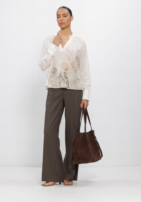 Donkergroene CAMBIO Wijde broek ADRIENNE - large