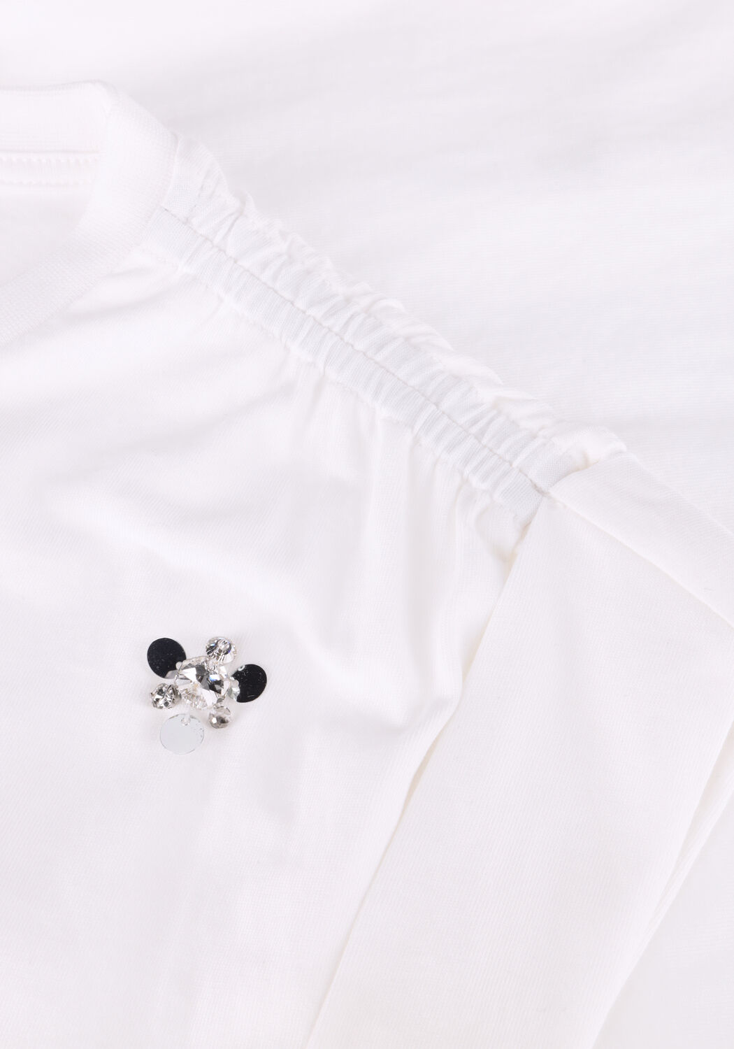 Witte DANTE6 Top SPARROW SEQUINS EMBELLISHED TEE - large