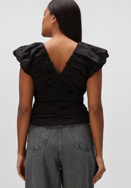 Zwarte GANNI Tops & T-shirts STRETCH COTTON RUCHES TOP - large