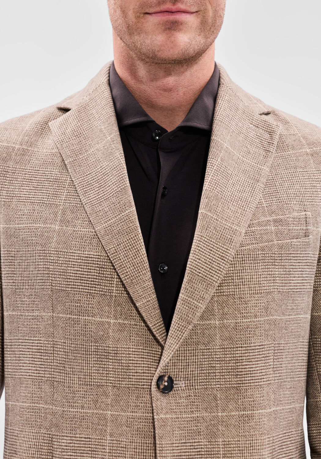 Beige CIRCOLO Colberts FLEECE BLAZER - large