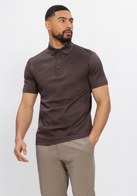 Bruine VALENZA Polo SUPIMA POLO SCHILLER COLLAR S/S - large