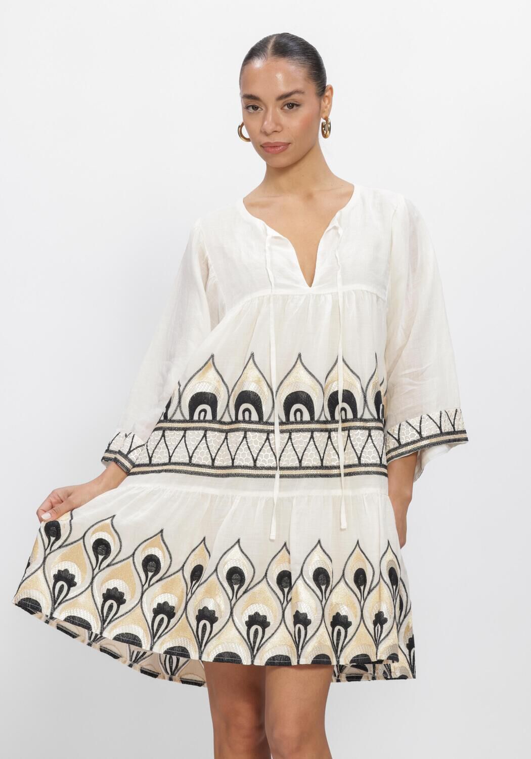 Greek Archaic Kori Greek Archaic Kori Mini Jurk Dames S26k-4033165