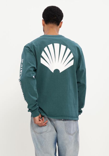 Groene NEW AMSTERDAM SURF ASSOCIATION T-shirt LOGO LONG SLEEVE - large