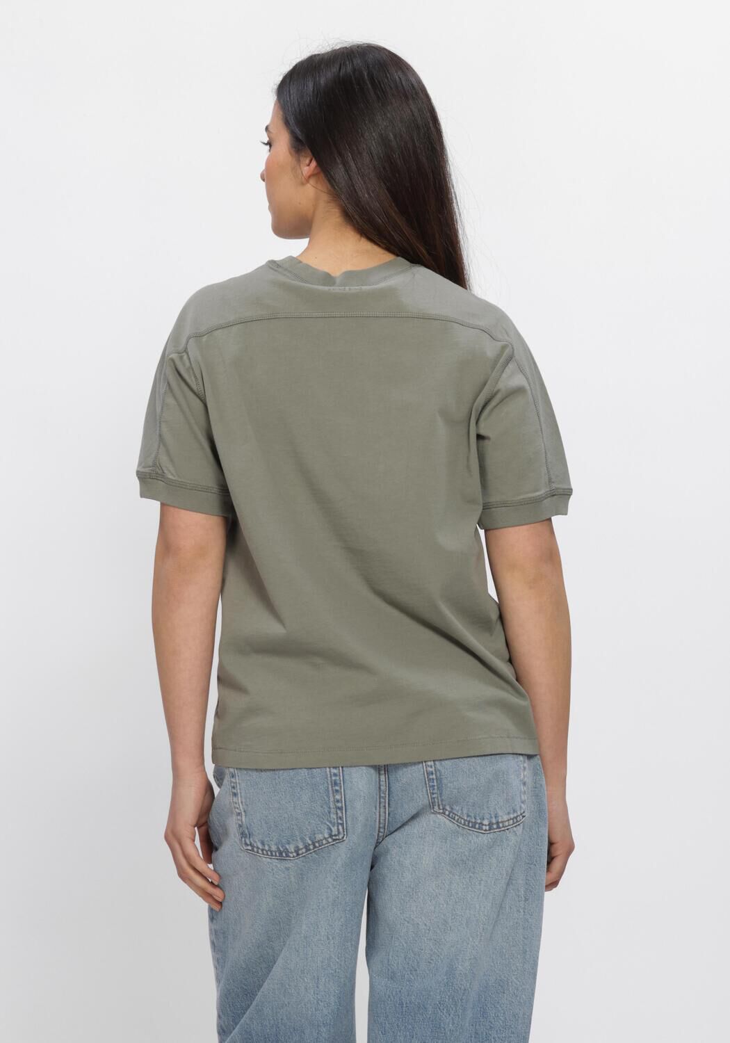 Groene ANINE BING T-shirt WALKER TEE COLLEGIATE WASHED - large