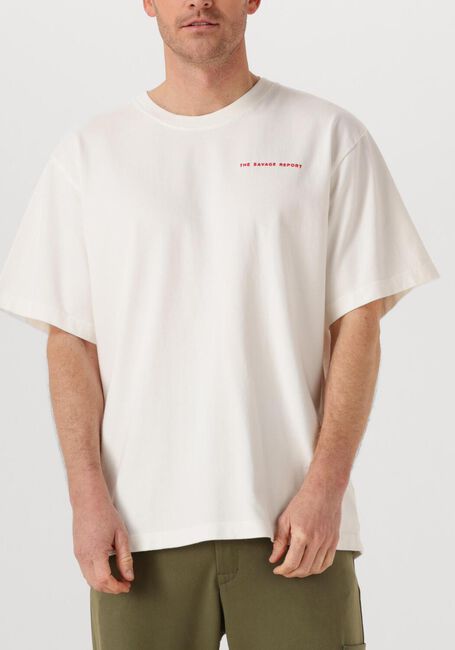 Gebroken wit THE SAVAGE REPORT T-shirt TSR OPTIC - large
