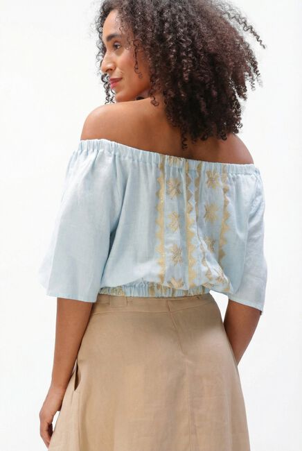 Lichtblauwe GREEK ARCHAIC KORI Top S26K-2144037 - large