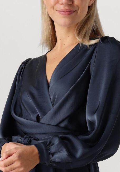 Donkerblauwe NEO NOIR Mini jurk RIMINI HEAVY SATEEN DRESS - large