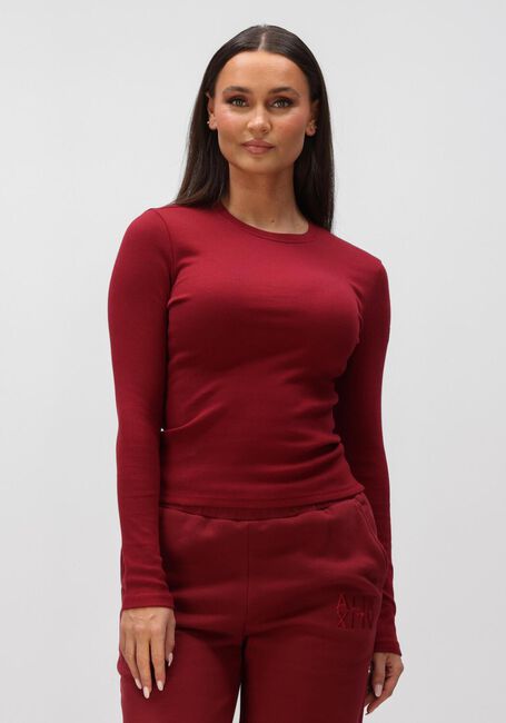 Rode ALIX THE LABEL Top LADIES KNITTED LONGSLEEVE TOP - large