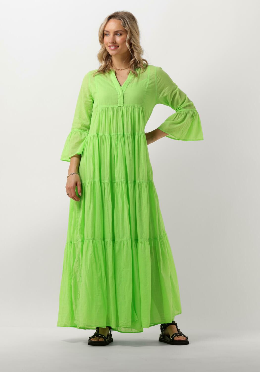 Devotion Maxi Jurk Dames Manousia, Maat: M, Kleur: Lime