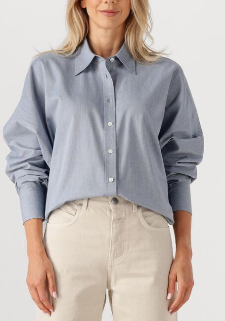 Lichtblauwe CLOSED Blouses PLEATED SHIRT - large