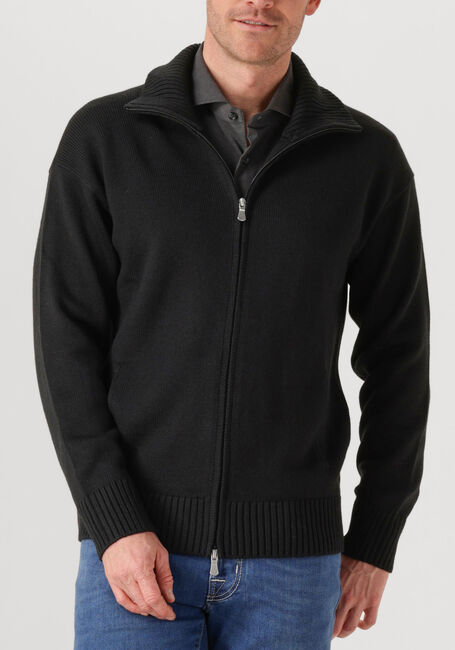 Zwarte GRAN SASSO Truien/vesten JACKET ZIP RELAXED FIT - large