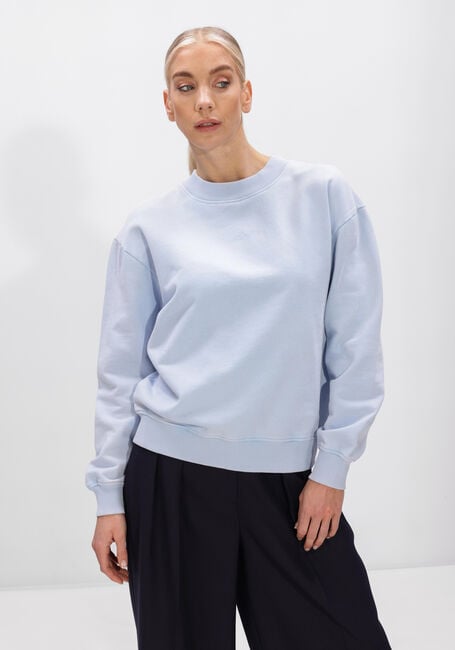 Lichtblauwe OLAF HUSSEIN Sweater ESSENTIAL WASHED CREWNECK - large