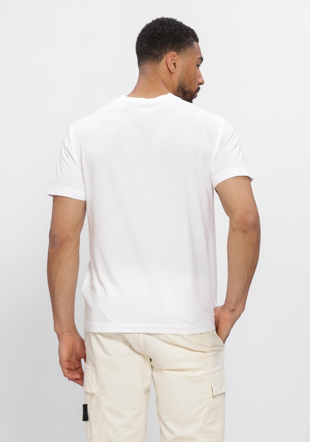 Witte STONE ISLAND T-shirt SS T-SHIRT S0013 - large