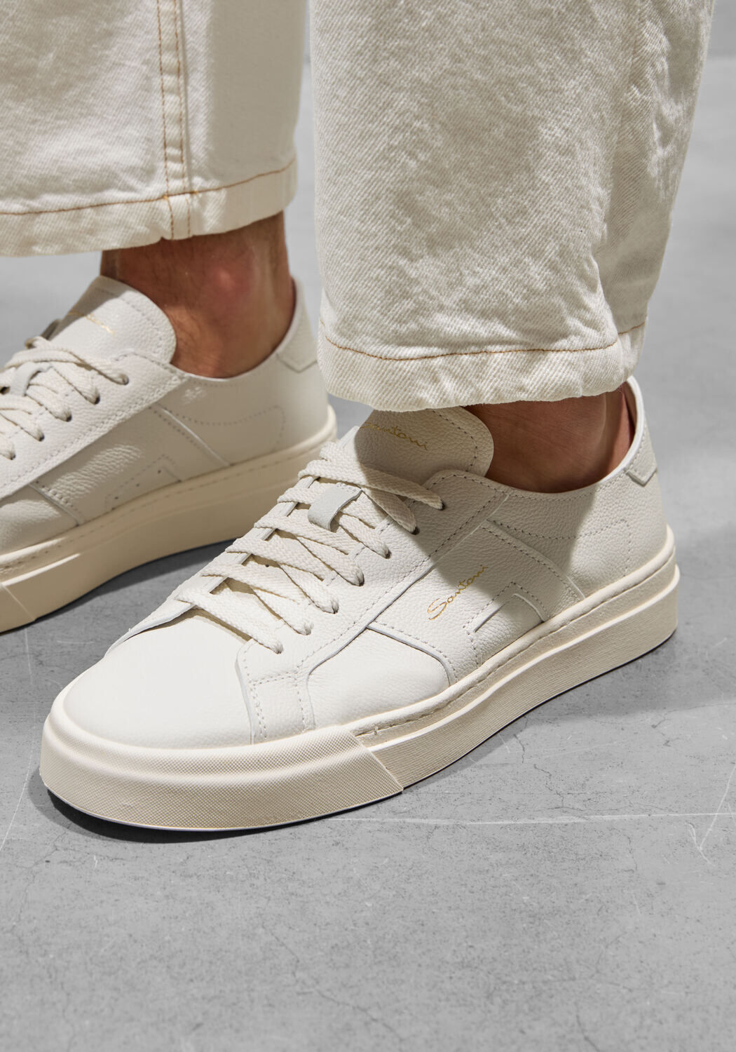 Witte SANTONI Lage sneakers DBS - large