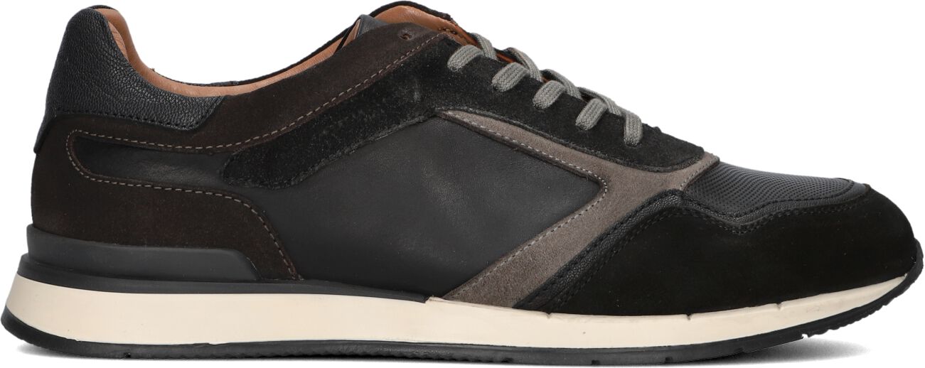 Stefano Lauran Lage Sneakers Heren Sl124h610, Maat: 42, Materiaal: Leer, Kleur: Zwart
