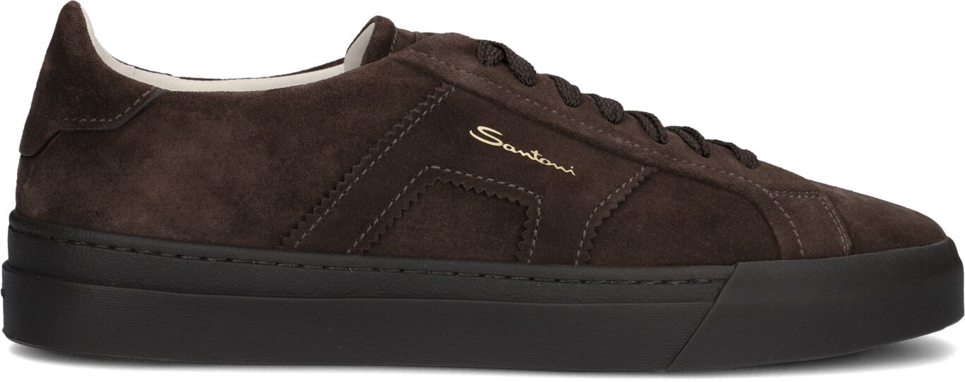 Santoni Lage Sneakers Heren Sue Sneaker, Maat: 43, Materiaal: Suède, Kleur: Bruin
