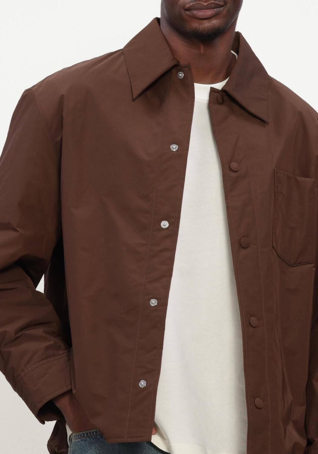 Bruine AMI PARIS Overshirt PADDED AMI DE COEUR OVERSHIRT - large