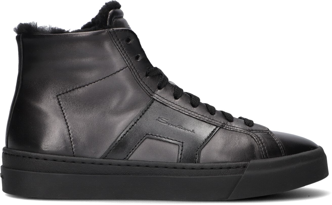 Santoni Hoge Sneakers Heren 21932 / 22025, Maat: 43,5, Materiaal: Leer, Kleur: Grijs