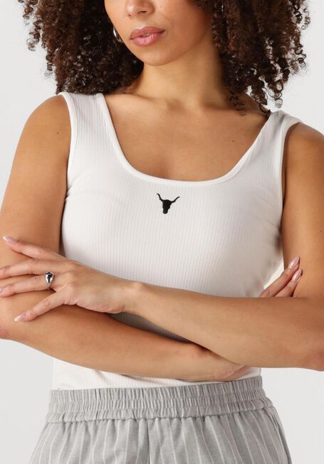 Witte ALIX THE LABEL Top LADIES KNITTED TANKTOP - large