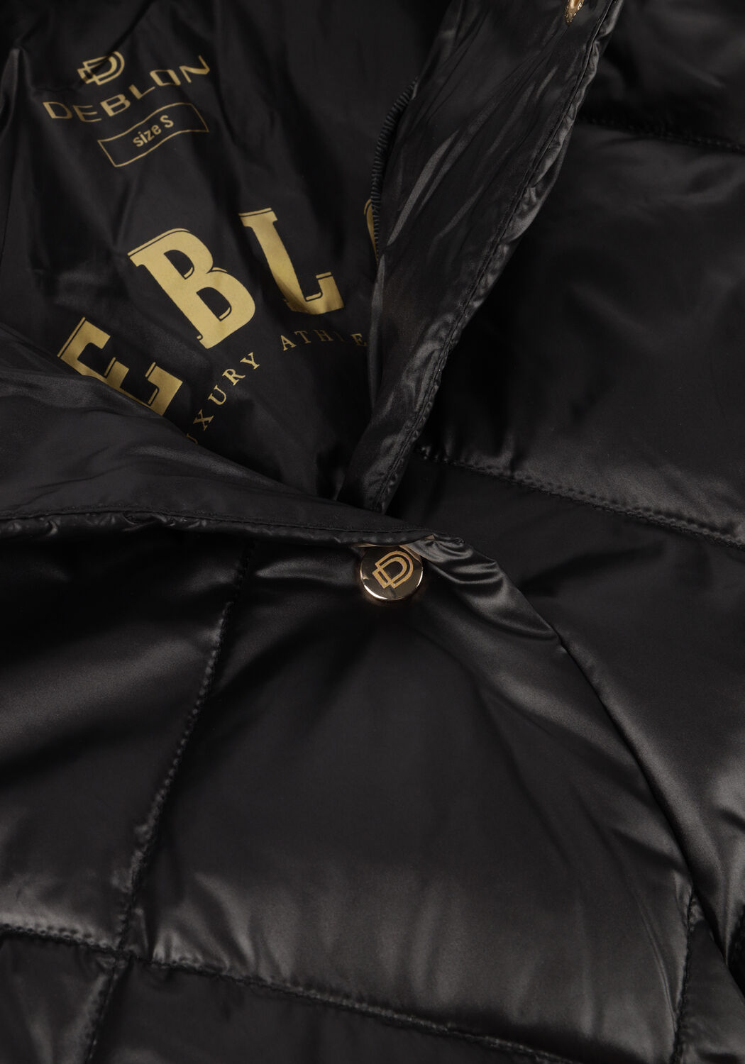 Zwarte DEBLON SPORTS Gewatteerde jas SCARLET - large
