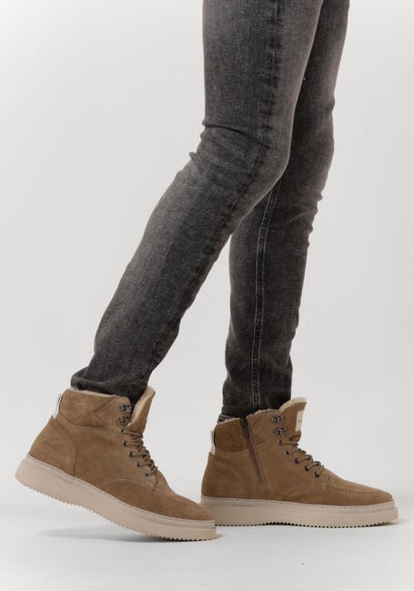 Taupe NUBIKK Hoge sneakers JONAH POLAR FUR - large