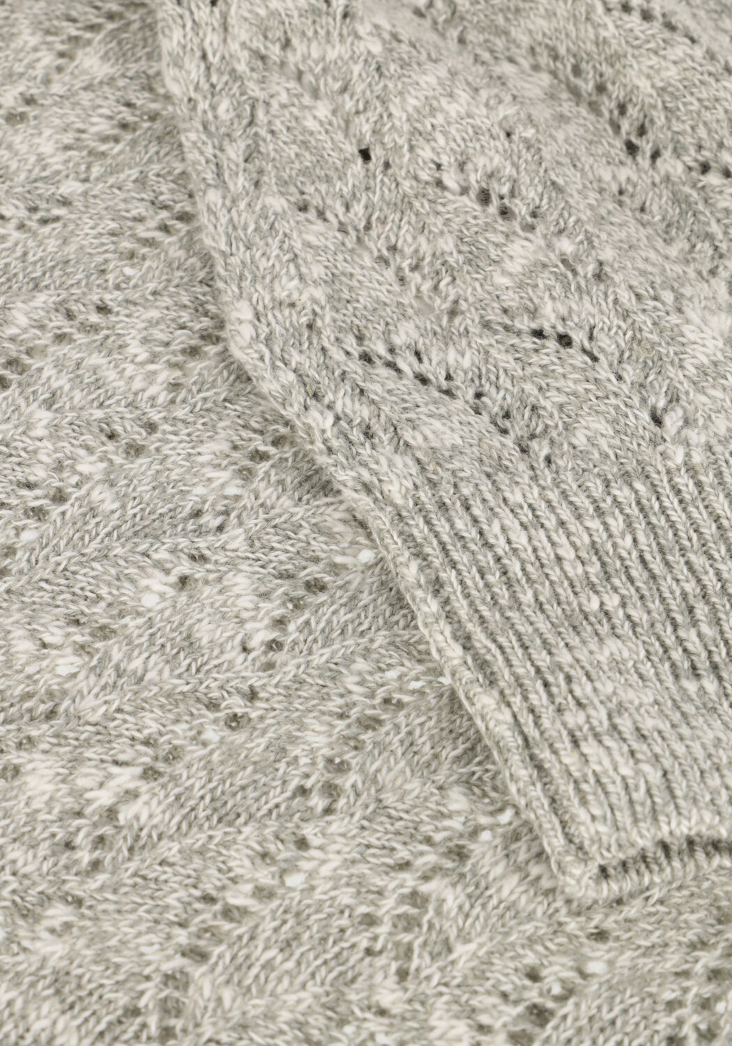 Lichtgrijze MOS MOSH T-shirt MMKARIN MARISOL SS LINEN KNIT - large