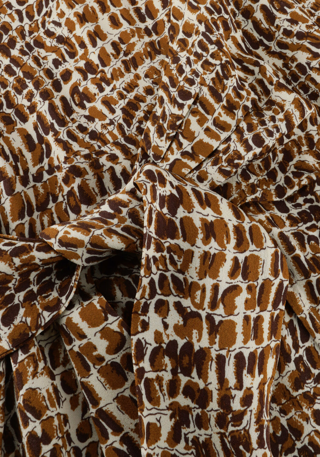 Bruine SECOND FEMALE Mini jurk POLINE WRAP DRESS - large