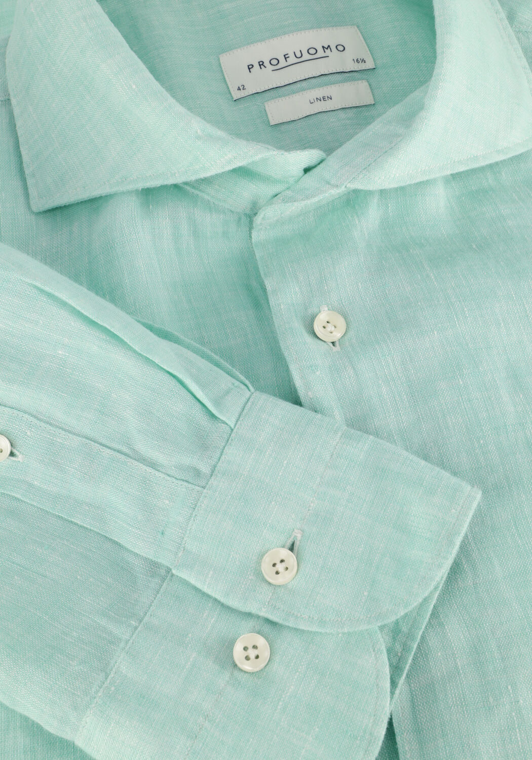 Mint PROFUOMO Casual overhemd SHIRT X-CUTAWAY SC LINNEN - large
