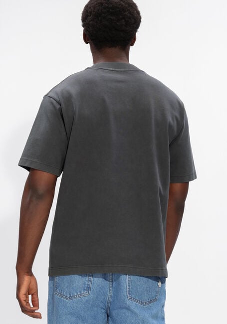 Donkergrijze OLAF HUSSEIN T-shirt WASHED STUDIO SS TEE - large
