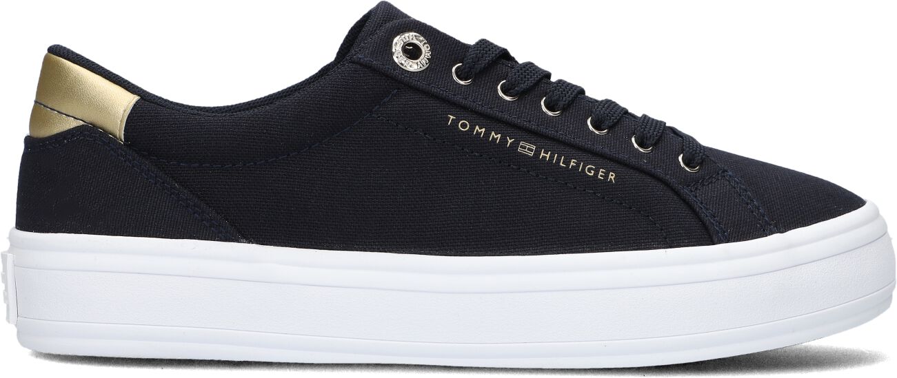 Tommy Hilfiger Lage Sneakers Dames Essential Vulc, Maat: 36, Materiaal: Canvas, Kleur: Blauw